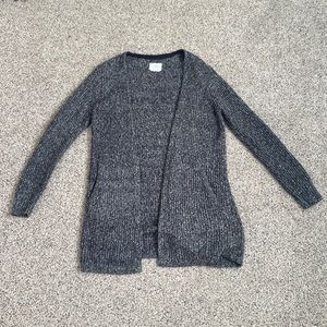 Your Neighbors Extended Length Knit Cardigan (Grey/White/Black) - L